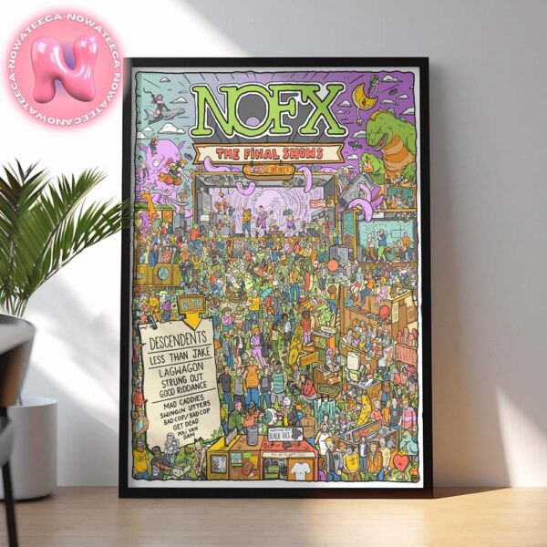 NOFX The Final Show Day 2 Poster For San Pedro CA On Saturday October 5th 2024 Home Decor Poster Canvas