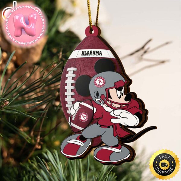 NCAA Alabama Crimson Tide Mickey Mouse Christmas Christmas Tree Decorations Ornament