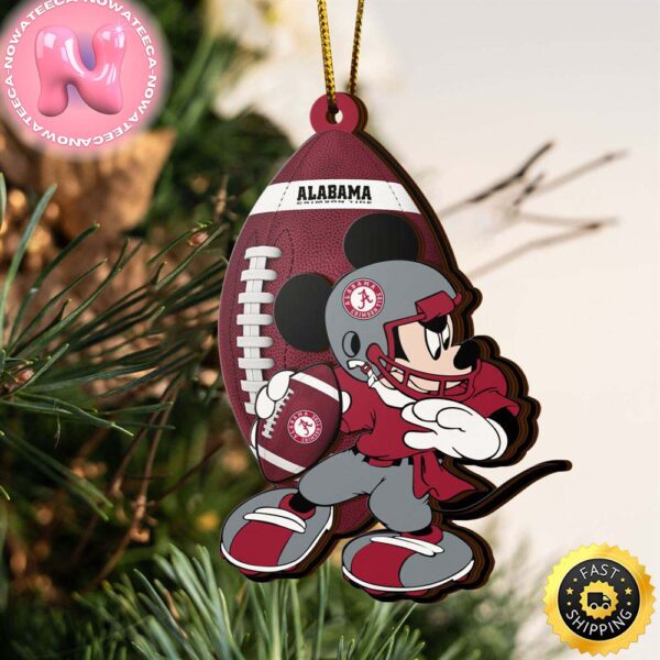 Ncaa Alabama Crimson Tide Mickey Mouse Christmas Ornament