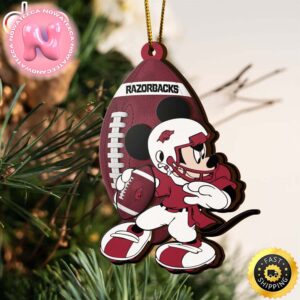 Ncaa Arkansas Razorbacks Mickey Mouse Christmas Tree Decorations Ornament