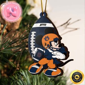 NCAA Auburn Tigers Mickey Mouse Christmas Tree Decorations Ornament