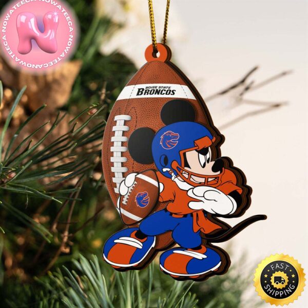 NCAA Boise State Broncos Mickey Mouse Christmas Ornament