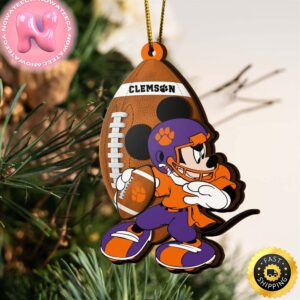 NCAA Clemson Tigers Mickey Mouse Christmas Ornament