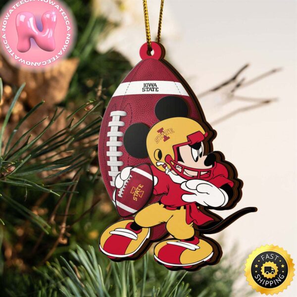 NCAA Lowa State Cyclones Mickey Mouse Christmas Ornament