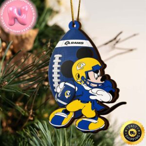 NCAA Los Angeles Rams Mickey Mouse Christmas Ornament