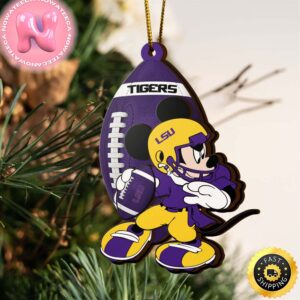 Ncaa Lsu Tigers Mickey Mouse Christmas Ornament