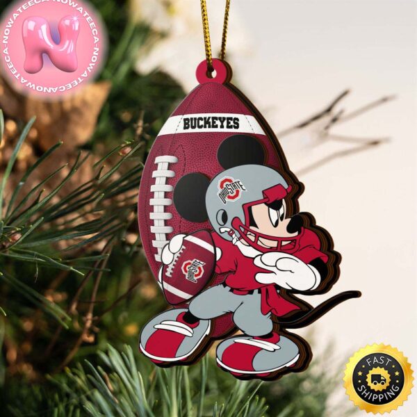 NCAA Ohio State Buckeyes Mickey Mouse Christmas Ornament