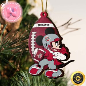 NCAA Ohio State Buckeyes Mickey Mouse Christmas Tree Decorations Ornament