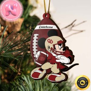 NCAA Oklahoma Sooners Mickey Mouse Christmas Ornament