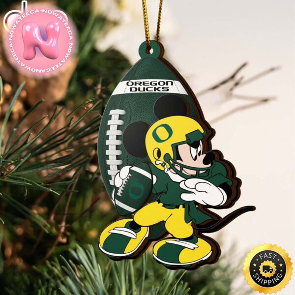 NCAA Oregon Ducks Mickey Mouse Christmas Tree Decorations Ornament