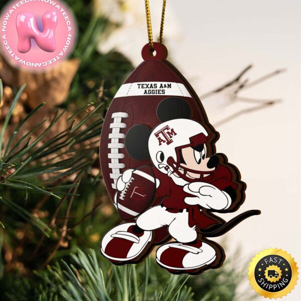 Ncaa Texas AM Aggies Mickey Mouse Christmas Ornament