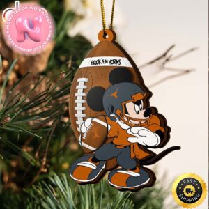 NCAA Texas Longhorns Mickey Mouse Christmas Tree Decorations Ornament