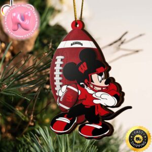 NCAA Wisconsin Badgers Mickey Mouse Christmas Tree Decorations Ornament