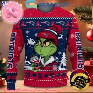 New England Patriots Grinch Stolen Christmas 2024 Grinchmas Gift For Family Ugly Christmas Sweater