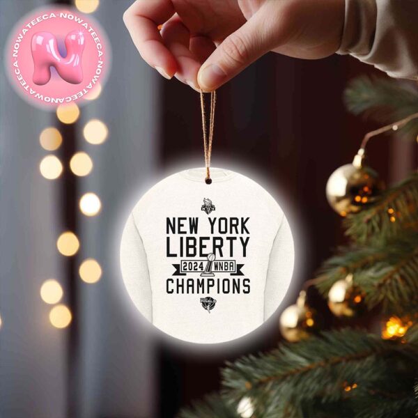 New York Liberty 2024 WNBA Finals Champions Hamon Bone Pullover Christmas Tree Decorations Ornament