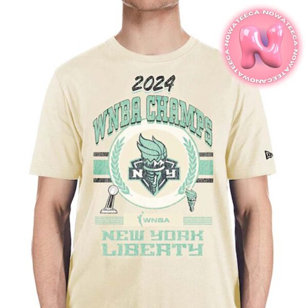 New York Liberty New Era Cream 2024 WNBA Finals Champions Chrome Unisex T-Shirt