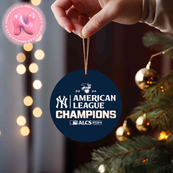 New York Yankees 2024 American League Champions Locker Room MLB 2024 Christmas Tree Decorations Ornament