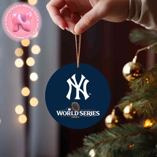 New York Yankees 2024 American League Champions Winner Clinched MLB World Series Christmas Tree Decorations Ornament