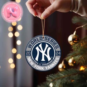 New York Yankees American League Champions 2024 MLB Clinched World Series Christmas Tree Decorations Ornament