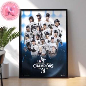 New York Yankees Winner 2024 American League Champions Clinched MLB World Series 2024 Home Decor Poster Canvas