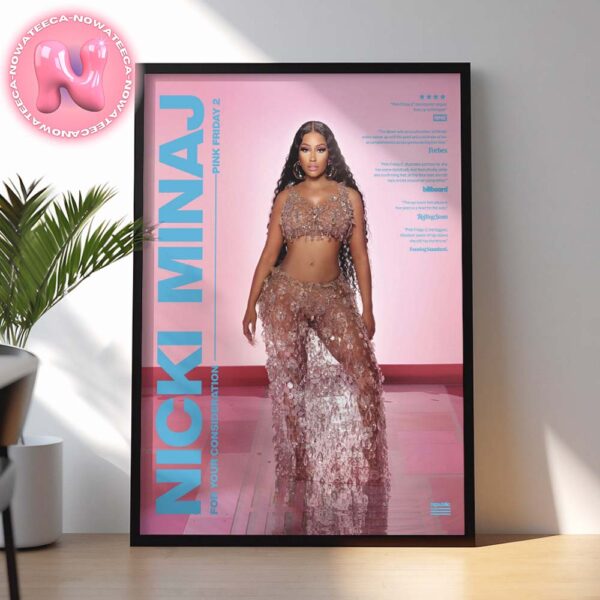 Nicki Minaj Song Pink Friday 2 For Your Consideration Banner For The 2025 Grammys Home Decor Poster Canvas