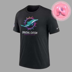 Nike Miami Dolphins Crucial Catch 2024 Black Unisex T-Shirt