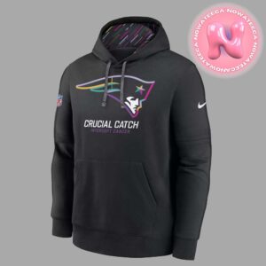 Nike New England Patriots Crucial Catch 2024 Club Black Hoodie Unisex T-Shirt