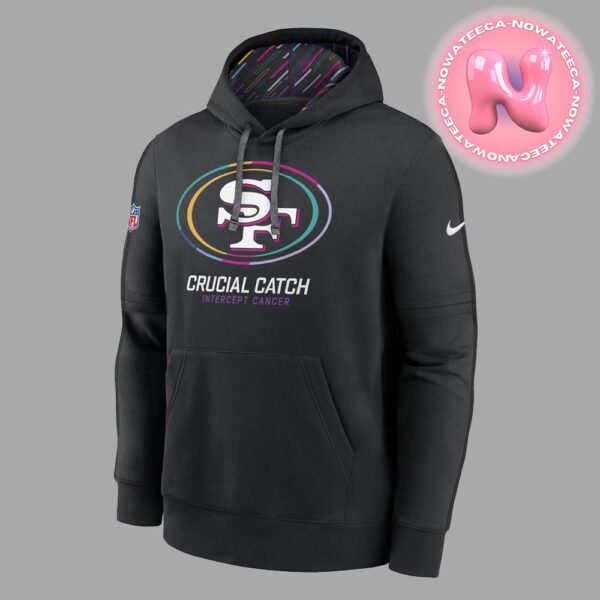 Nike San Francisco 49ers Crucial Catch 2024 Club Black Hoodie Unisex T-Shirt