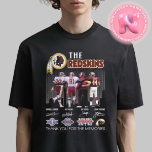 Official The Washington Commanders Redskins Thank You For The Memories Signatures Unisex T-Shirt