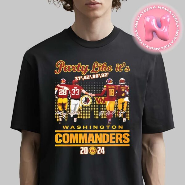 Party like Its 37 42 88 92 Washington Commanders 2024 Unisex T-Shirt