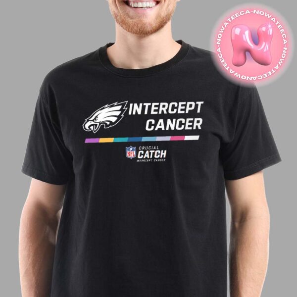 Philadelphia Eagles 2024 NFL Intercept Cancer Crucial Catch Unisex T-Shirt