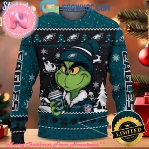 Philadelphia Eagles Grinch Stolen Christmas 2024 Grinchmas Gift For Family Ugly Christmas Sweater