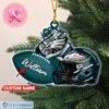 Philadelphia Eagles NFL Custom Name Mascot Christmas Tree Shaped Ornament