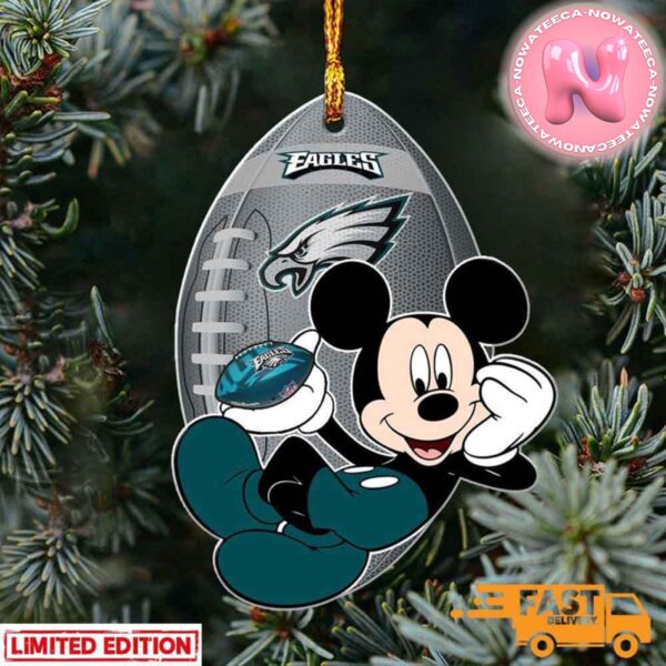 Philadelphia Eagles NFL Mickey Custom Shaped Ornament