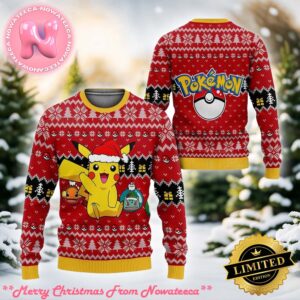 Pikachu Ugly Christmas Sweater Pokemon Anime Xmas Gift For Holiday