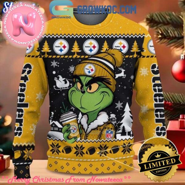 Pittsburgh Steelers Grinch Stolen Christmas 2024 Grinchmas Gift For Family Ugly Christmas Sweater