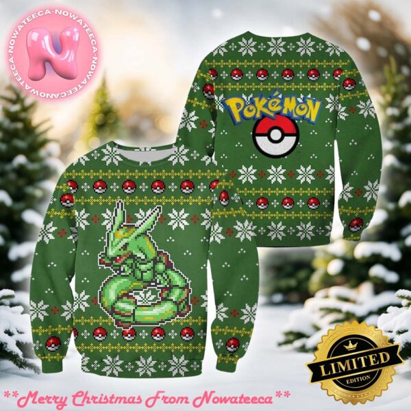 Rayquaza Pokemon Ugly Christmas Sweater Xmas Gift For Holiday