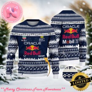 Red Bull Racing Customized UUgly Christmas Sweater Gift For Holiday