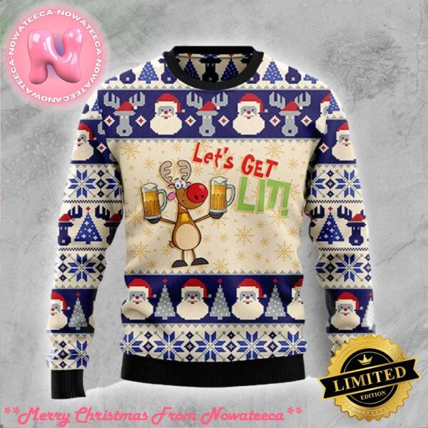 Reindeer Beer Ugly Christmas Sweater Best Gift Gift For Holiday