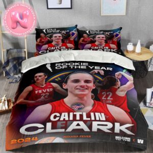 Rookie Of The Year Caitlin Clark Indiana Fever 2024 WNBA Bedding Set