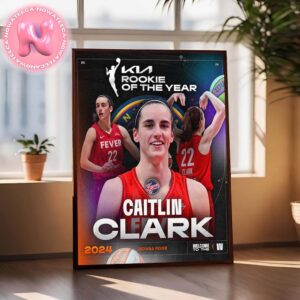 Rookie Of The Year Caitlin Clark Indiana Fever 2024 WNBA Home Decor Poster Canvas