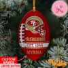 San Francisco 49ers NFL Custom Name Flag Map US Custom Shaped Ornament