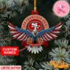 San Francisco 49ers NFL Custom Name Rugby Ball Helmet Custom Shaped Ornament