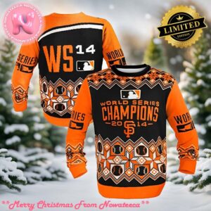 San Francisco Giants 2014 World Series Champions Ugly Sweater Holiday Ugly Christmas Sweater