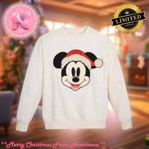 Santa Mickey Mouse Holiday Fashion Pullover Sweatshirt for Adults Holiday Gift Ugly Christmas Sweater