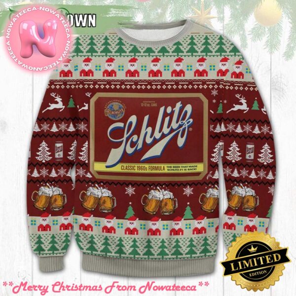 Schlitz Beer Ugly Christmas Sweater Unisex Gift For Holiday