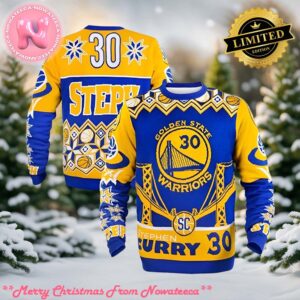 Stephen Curry Golden State Warriors NBA Ugly Sweater Holiday Ugly Christmas Sweater