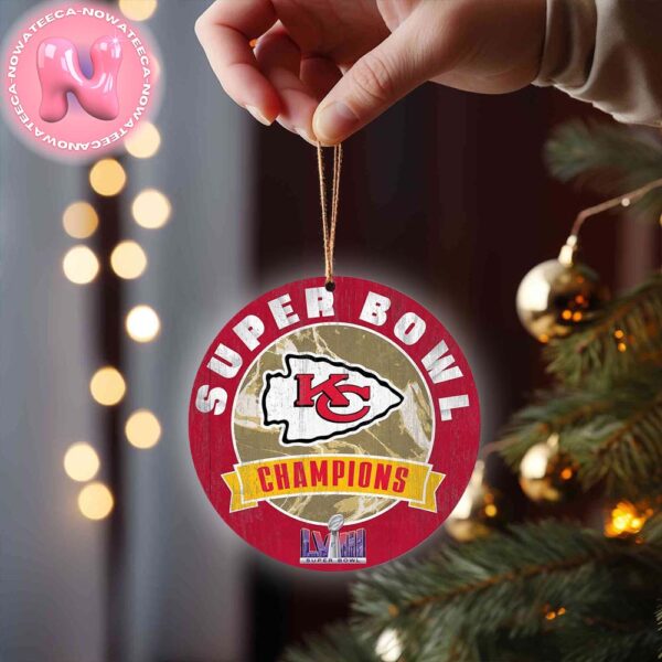 Super Bowl LVIII Football Champions Kansas City Chiefs 2024 NFL Christmas Tree Decorations Ornament