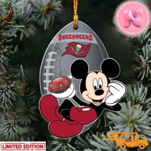 Tampa Bay Buccaneers NFL Mickey Custom Shaped Ornament