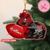 Tampa Bay Buccaneers NFL Santa And Reindeer Custom Shaped Ornament